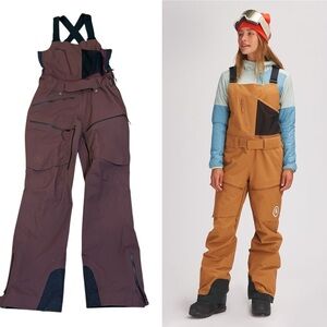 Backcountry women’s Cottonwoods GORE-TEX Bib Pant snowboard ski overalls size XS